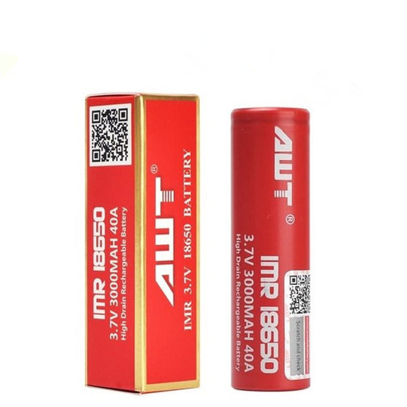 AWT IMR18650 3.7V 3000mAh Rechargeable Li-Mn Batteries 2pcs